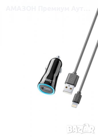 PLOOS USB C Заряден Комплект за автомобил,18W адаптер USB C - LIGHTNING,iPhone, снимка 2 - Зарядни за кола - 39677109