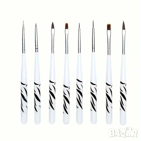РАЗПРОДАЖБА! - Комплект 8 броя четки за маникюр и декорации