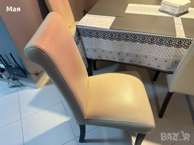 180 евро 6 броя кожени столове и калъфи за тях
, снимка 5 - Столове - 56136614
