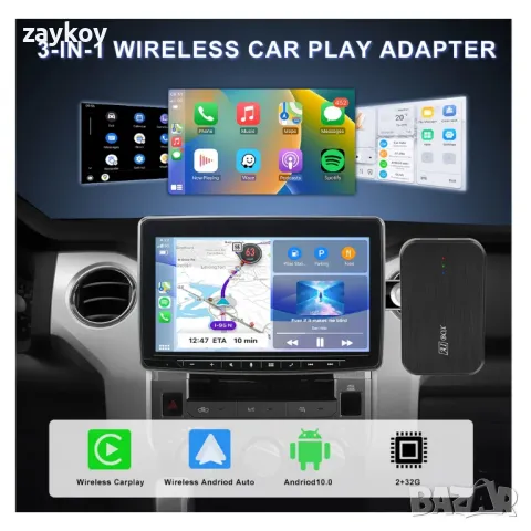 Безжичен адаптер за кола с Android, снимка 2 - Аксесоари и консумативи - 47698264
