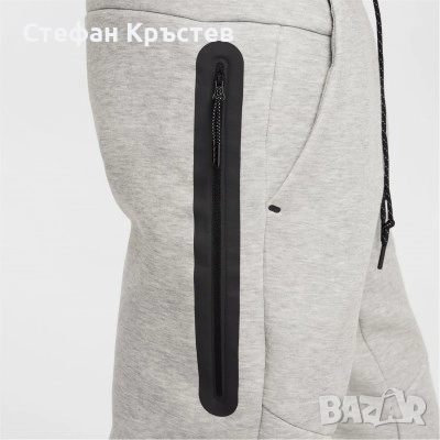 Оригинален NIKE Tech Fleece "Heather Grey" track pants S размер, снимка 4 - Спортни дрехи, екипи - 52713799