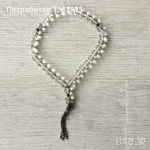 НОВА уникална кристална мъжка БРОЕНИЦА ръчна изработка от Дубай, снимка 2 - Други - 51414324