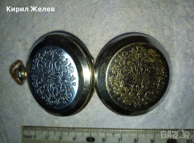 МОЛНИЯ Стар Мех. РУСКИ ДЖОБЕН ЧАСОВНИК МЪЛНИЯ СССР с ОРНАМЕНТИРАНИ КАПАЦИ и РИМСКИ ЦИФЕРБЛАТ 17192, снимка 2 - Антикварни и старинни предмети - 42136539