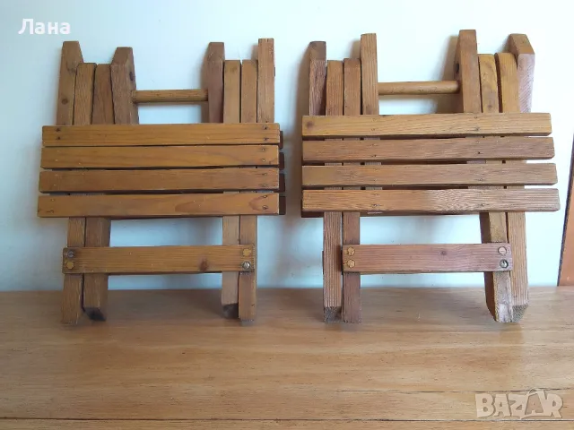 дървени сгъваеми поставки за саксии, за вази, за декорация и др., снимка 3 - Декорация за дома - 48057614