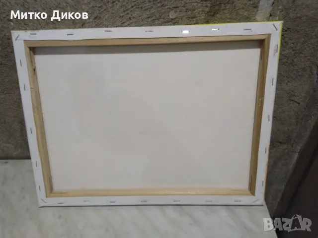 	Картина Цветна разходка под дъжда 40х30см маслени бои подписана, снимка 10 - Декорация за дома - 49069136