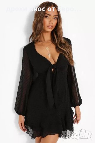 BooHoo Черна феерична рокля , снимка 2 - Рокли - 40735102