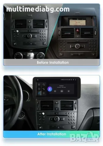 Mercedes C class W204 [2006-2011] 10.25" Мултимедия Навигация Android, снимка 3 - Аксесоари и консумативи - 55793270