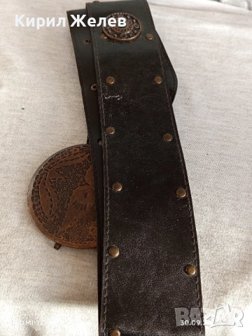 Дамски кожен колан с голяма красива катарама тока стилен дизайн 26578