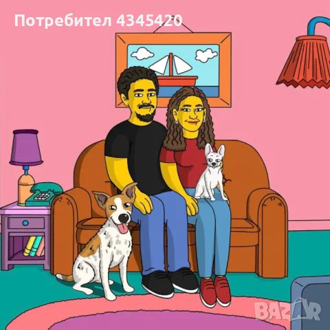 Персонална Симпсън карикатура, снимка 3 - Картини - 48519247