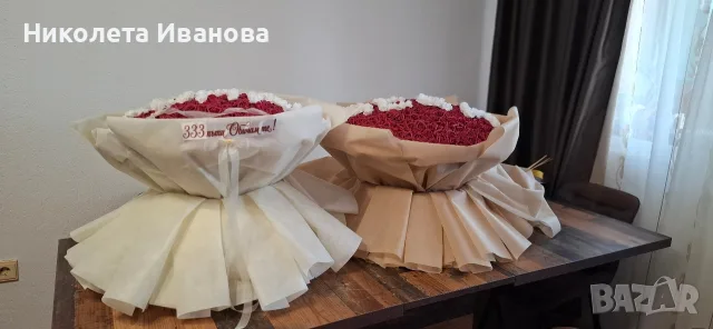 333 червени рози Огромен букет букет подарък луксозен букет , снимка 5 - Изкуствени цветя - 55831603