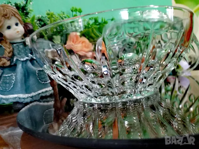 Разкошни купи ретро   пресовано стъкло. Германия ., снимка 9 - Чинии - 49013323
