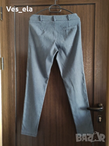 еластичен панталон в сиво и черно, снимка 3 - Панталони - 53931332