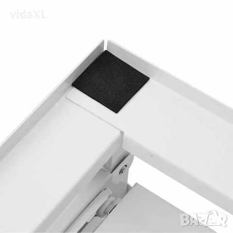 vidaXL Двоен пиедестал за перални машини с издърпващи се рафтове Бял, снимка 7 - Перални - 56147411