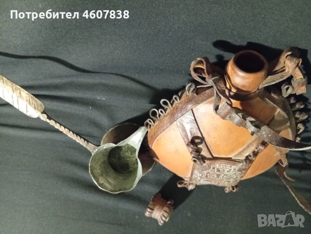 Джезве ковано и бъклица глинена, снимка 8 - Антикварни и старинни предмети - 52294357