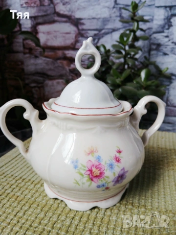 БГ порцелан барокова захарница и каничка , снимка 2 - Сервизи - 54097338