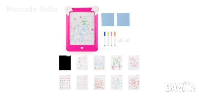 Вълшебна дъска за рисуване за деца, Розова, снимка 2 - Образователни игри - 34151113