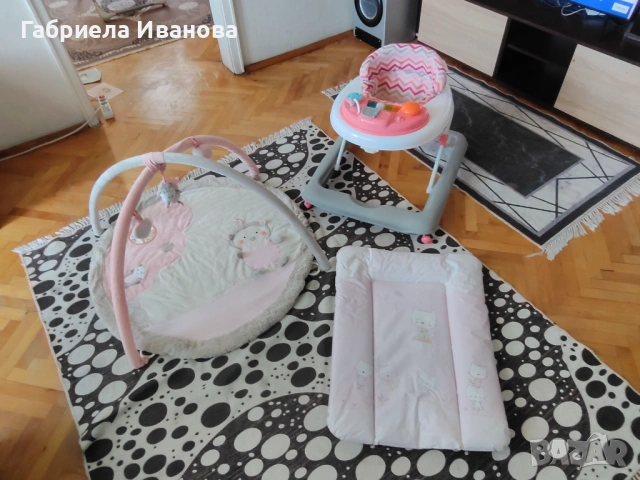 Пълен комплект от количка 3 в 1,столче за хранене,активна гимнастика,паяк,повивалник, снимка 2 - Детски колички - 53910934
