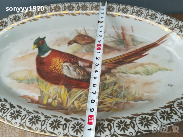 порцелан-красива голяма чиния 2409250746, снимка 8 - Антикварни и старинни предмети - 51815782