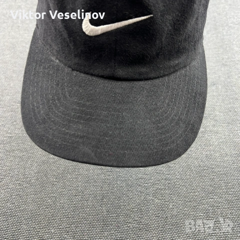 Nike Ретро Шапка 90-те Черна с Козирка Лятна, снимка 2 - Шапки - 53167582