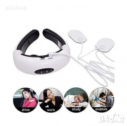 3D електромагнитен масажор за врата, тялото, ръцете, шиацу, снимка 3 - Масажори - 31100745