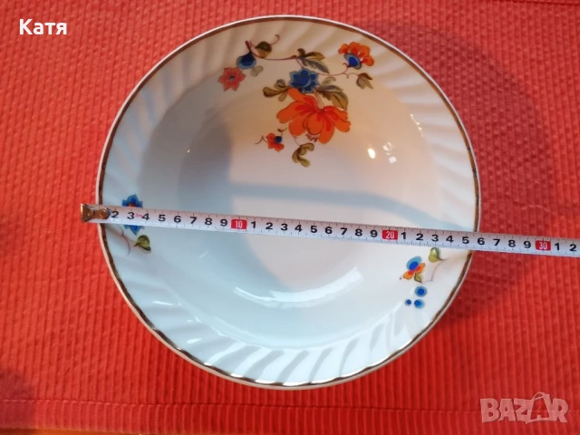 Ретро сервиз за хранене Китка Нови Пазар, снимка 5 - Чинии - 50760324