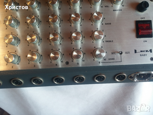 Ретро миксер с усилвател и лентово ехо LEM, снимка 4 - Ресийвъри, усилватели, смесителни пултове - 36444022