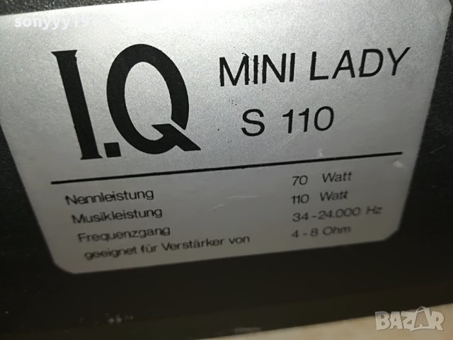 I.Q MINI LADY S110-ТОНКОЛОНИ 2БР ВНОС ГЕРМАНИЯ G2901231149, снимка 7 - Тонколони - 39473286