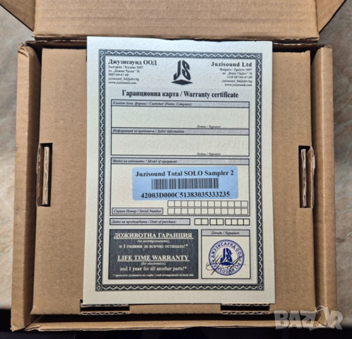 Семплер Juzisound Total SOLO Sampler 2, снимка 2 - Синтезатори - 53160888