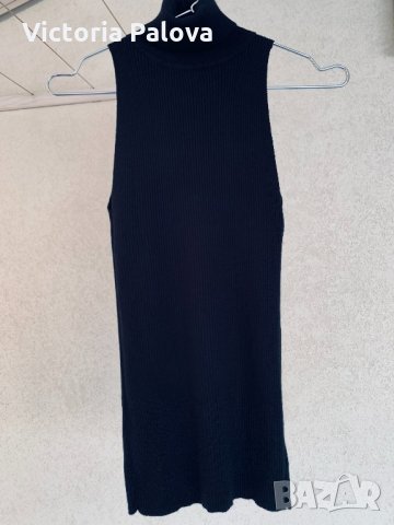 Идеален черен потник с поло яка INTIMISSIMI, снимка 4 - Потници - 34145421