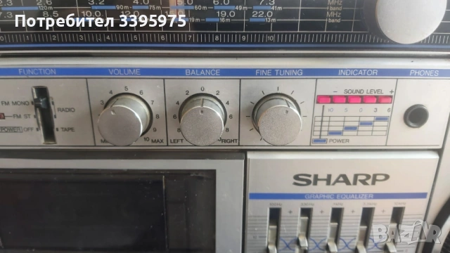 Ретро касетофон Sharp GF-A2Z - Made in Japan - Отлично състояние, снимка 2 - Радиокасетофони, транзистори - 54205788