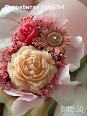 Букети от соев восък, снимка 7 - Подаръци за жени - 47330344