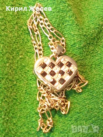 СКЪПОЦЕНЕН СЪРЦЕВИДЕН СРЕБЪРЕН МЕДАЛЬОН с СРЕБЪРНА ВЕРИЖКА РОДИРАНО СРЕБРО 925 БУТИКОВО КОЛИЕ 49357, снимка 17 - Колиета, медальони, синджири - 49328289