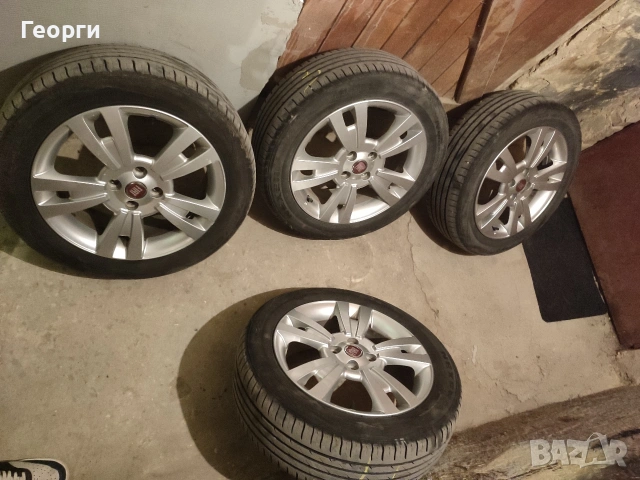 летни гуми 195/55/16с джанти за Фиат добло, стило , снимка 6 - Гуми и джанти - 53950171