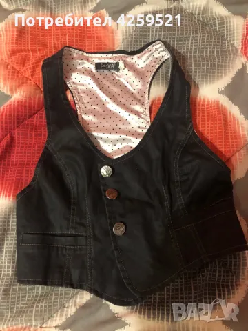 Дамски дънков елек, снимка 2 - Елеци - 49183453