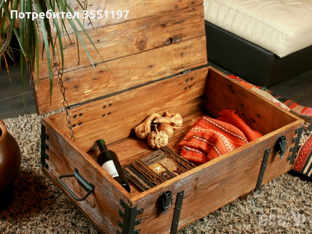 Холна маса от сандък с място за багаж, снимка 11 - Маси - 52308659