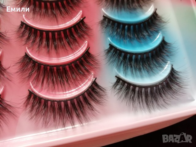 3D изкуствени мигли 20 чифта в кутия + пинсета и четка код H005, снимка 5 - Козметика за лице - 37347546