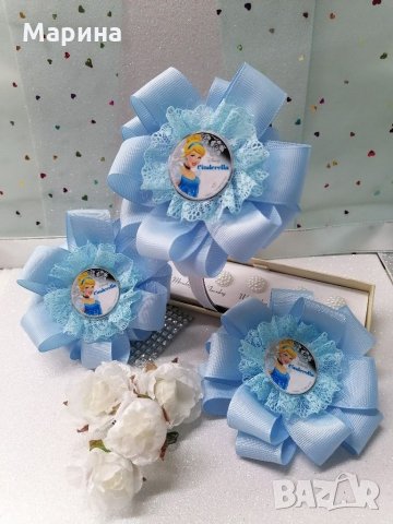 Много красив аксесоар за коса Пепеляшка в нежно синьо! , снимка 2 - Шноли, диадеми, ленти - 31577995