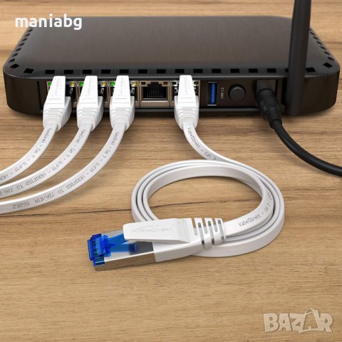 Плосък Ethernet кабел KabelDirekt, снимка 4 - Мрежови адаптери - 38156689