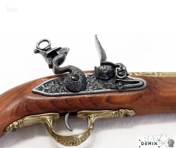Кремъчен пищов, Германия 18 век, Denix, 1043/L, снимка 5 - Антикварни и старинни предмети - 56166340