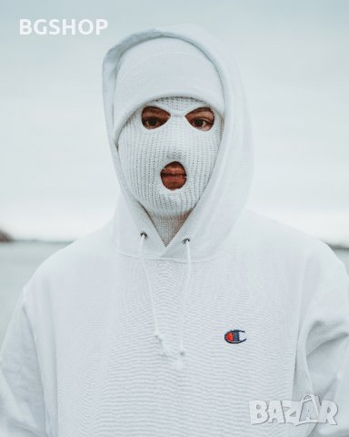 Зимна шапка маска - White Balaclava, снимка 6 - Шапки - 30397865