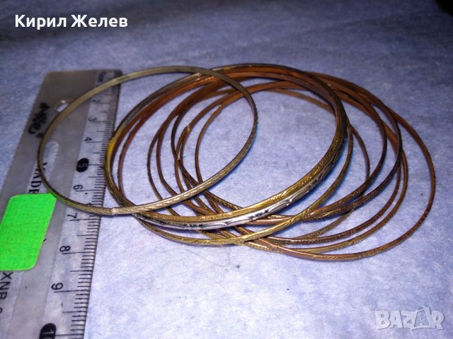 КОМПЛЕКТ ПОМЕДНЕНИ СТОМАНЕНИ ТЪНКИ ОРИЕНТАЛСКИ ТИП ГРИВНИ 37941, снимка 11 - Гривни - 40811382