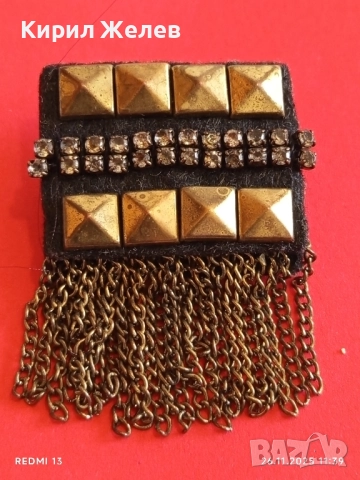 Старинна етнографски стил месингова брошка украшение за носия колекция 52207, снимка 2 - Други - 52546503