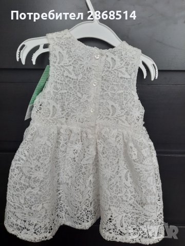Бебешка рокля, нова, с етикет, снимка 5 - Бебешки рокли - 37771068