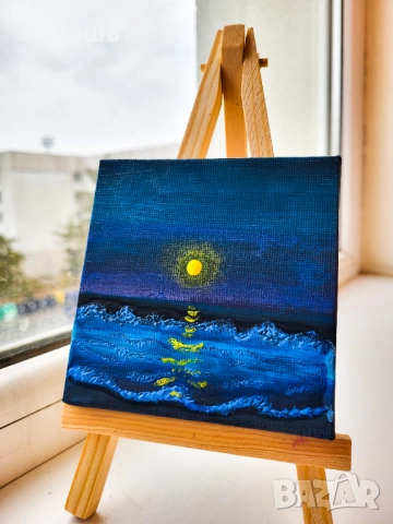 Картина на платно 10х10 с акрил