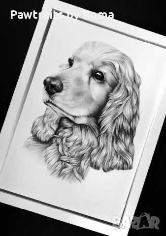 ПРОМО Ръчно рисуван портрет на домашен любимец, снимка 3 - Картини - 38707277