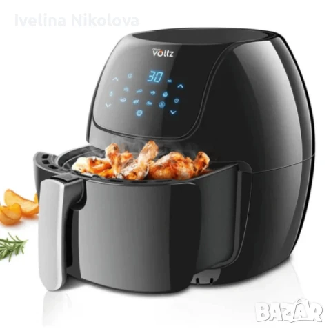 Промоция - Фритюрник AirFryer Voltz OV51980F 1800W, 7.7L, 2 години гаранция, снимка 8 - Други - 51416374