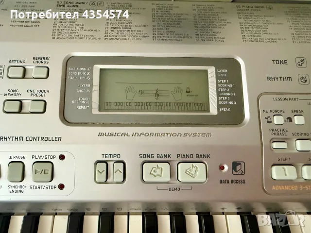 Синтезатор Casio CTK-800 + Оригинално зарядно и Стойка за ноти (Подходящ за начинаещи и MIDI), снимка 2 - Синтезатори - 55825608