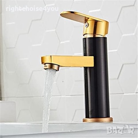 Смесител за мивка, черно злато с  топла и студена вода за баня и кухня, снимка 4 - Смесители - 42812921