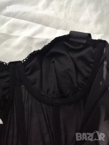 Нов дамски топ/бюстие/корсет с пайети и прозрачна талия р-р S и M, снимка 18 - Корсети, бюстиета, топове - 51078418