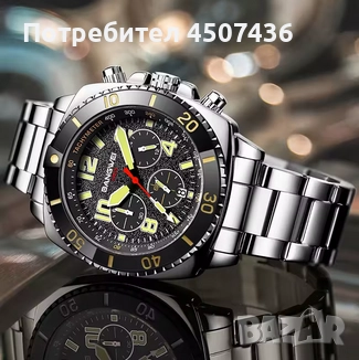 LIGE BANGWEI 2025 кварцов часовник,30M водоустойчив,светещ хронограф, снимка 2 - Мъжки - 52792555